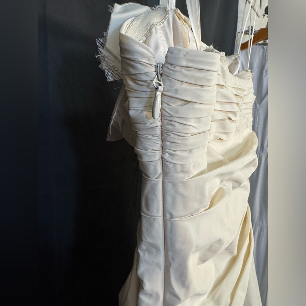 🎀 BCBG MaxAzria Petites “Luci”💕Strapless Cream Mini Prom Formal 2P NWT - Picture 13 of 15
